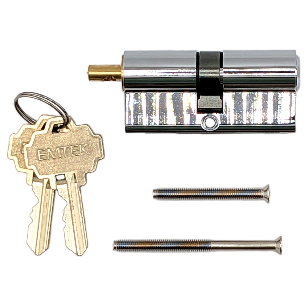 Active Keyed 32/32 Euro Cylinder only for 1-3/4 Inch Thick Door in Satin Nickel